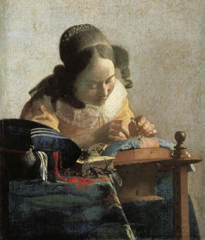 Johannes Vermeer Lace embroidery woman